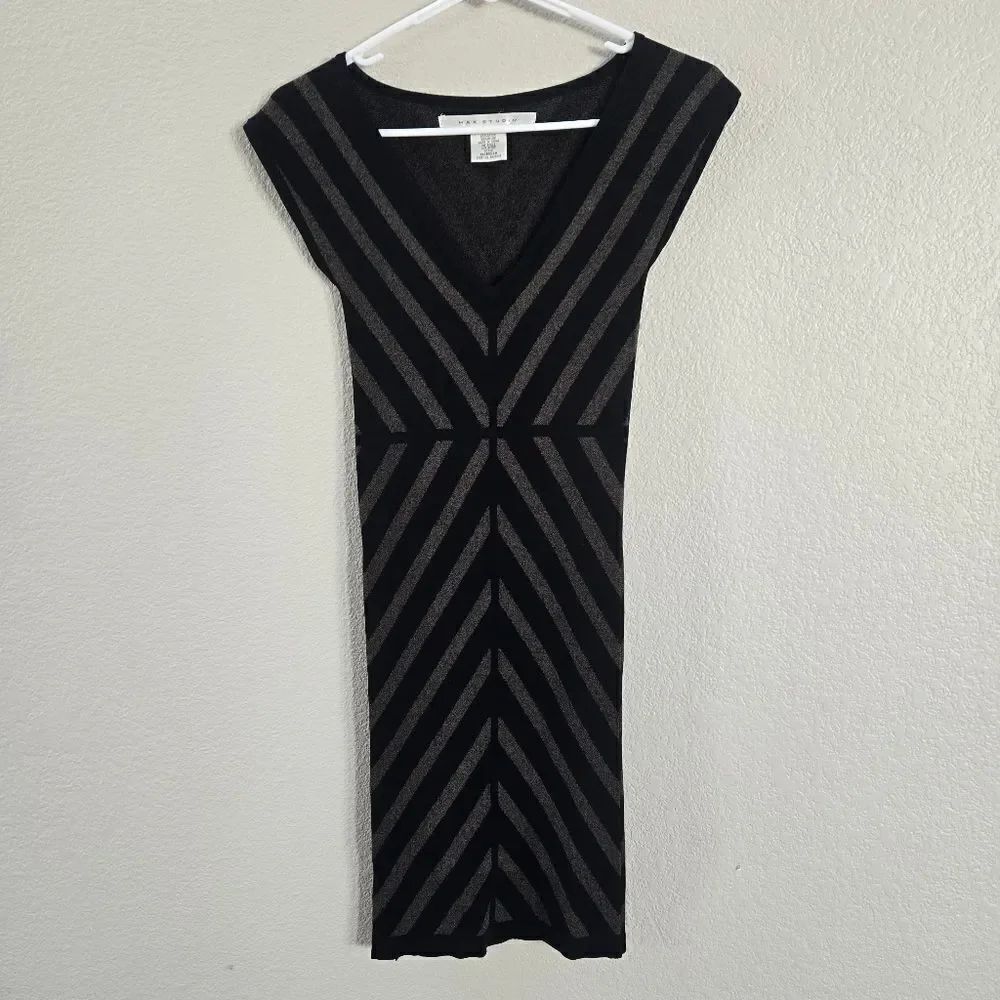 Max Studio bodyconβdress brown and blackβXS